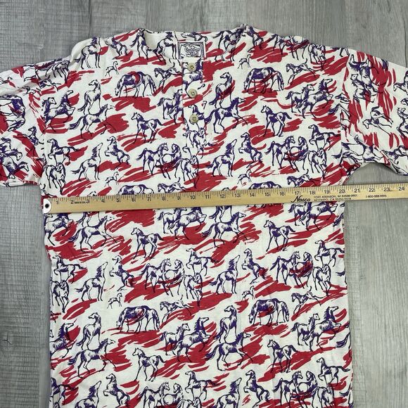 Custom Horse Shirt All Over Print AOP Size Small Single Stitch Native Western N - Picture 8 of 9